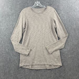 Erin Gray Cya Pima Cotton Top Women's Medium Brown Long Sleeve Shirt NWT